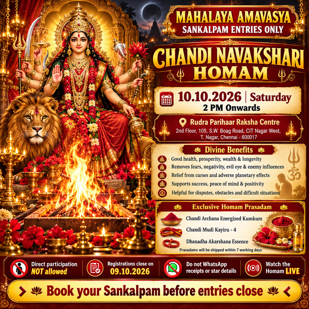 mahalaya amavasya chandi homam