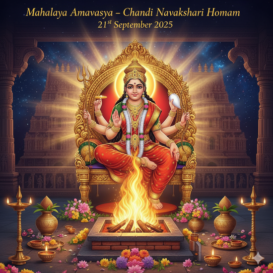 MAHALAYA AMAVASYA – CHANDI NAVAKSHARI HOMAM 21.9.25